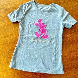 Walt Disney World Parks Pink Sequin Mickey Mouse Tee